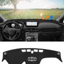 BIBLOZ Dash Cover for Hyundai Santa Fe 2019-2023 Accessories Black Flannel Dashboard Cover Mat Car Dashboard UV Sun Protection