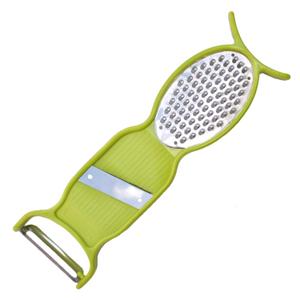 3 in 1 Multi-Purpose Vegetable Peeler/Slicer/Grater - Stainless Steel Tool for Kitchen - Ideal for Carrots, Cheese, Ginger, Potato, Garlic - Easy Peeling, Slicing and Grating Multicolour