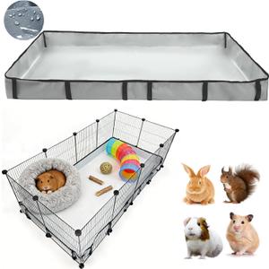 DZWLKJ Guinea Pig Cage Liner Tarp Bottom Waterproof and Washable Base Also for Rabbits, Bunny, Chinchesillas, Hedgehog, Ferrets and Other Small Animals(24x48 inches)
