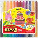 Amos Premium Non-toxic Silky Crayon Pasnet 24 Colors