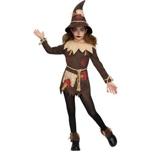Spooktacular Creations Scary Scarecrow Costume for Girls, Halloween Costume for Kids, Creepy Scarecrow Outfit (Large(10-12 yrs))