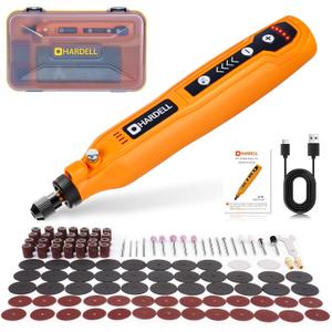 HARDELL Mini Cordless Rotary Tool, 5-Speed and USB Charging with storage case, Multi-Purpose 3.7V Power Rotary Tool for Sanding, Polishing, Drilling, Etching, Engraving, DIY Crafts