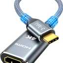 Highwings USB C to HDMI Adapter (4K@60Hz), USB Type C to HDMI Cable Adapter [High Speed, Thunderbolt 3/4 Ports], Compatible for iPhone 15/16 Pro/Max, MacBook Pro/Air, iPad, iMac and More