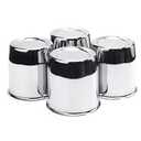 RTRHINOTUNING 3.27" Hub 3.54" H Push Through Center Caps Chrome for 3.27in Trailers Trucks Wheel Centre Bore 4pcs Wheel Center Caps