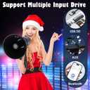 50w Rechargeable Megaphone Bullhorn | Loud Speaker Supports Bluetooth, USB, SD, AUX Input | Built-in Siren and Recording | Slim Size for Police, Outdoor, and Cheerleading (Black)