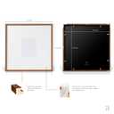 artisane home goods - Gallery Frame 1.0, Picture Frame, 18x18 White Oak, Gallery Wall Frame Set, Large Picture Frame, Oversized Mat (4x4, 4x6, and 5x7)