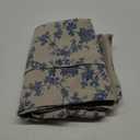 Pastoral Rectangle Tablecloth - 60 x 84 Inch - Beige Linen Table Cloth - Washable Table Cover with Dust-Proof Wrinkle Resistant for Restaurant, Picnic, Indoor and Outdoor Dining, Floral (Dark Blue)