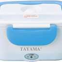 TAYAMA Electric Lunch Box in White Light Blue,Small,EHB-01