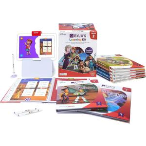 BYJUS Learning Kits: Disney, 2nd Grade Premium Edition (App + 8 Workbooks) Ages 6-8, Featuring Disney & Pixar Characters - Learn Grammar, Multiplication/Division & Writing - Osmo Fire base included