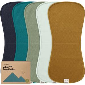 5-Pack Urban Quin Burp Cloths (Eclipse)