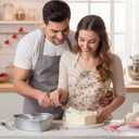 2Pcs Heart Shaped Cake Pans, Heart Baking Pan Cake Tin Mold for Valentines Weddings Birthday Party Oven DIY Desserts (6 inch & 8 inch)