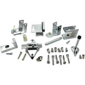 TP 1100 Toilet Partition Die Cast Zamac Complete Inswing Door Hardware Set, 1 in. Door 1-1/4 in. Pilaster (Chrome)