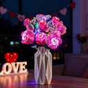 BRIKSMAX 2.0 Light Kit for Lego-Bouquet of Pink Roses -Innovative Led Lighting Compatible with Lego The Botanical Collection 10374, Valentine’s Day Gift (Model Not Included)