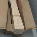 Ekena Millwork COL03X03X35KERW Kent Raised Panel Cabinet Column (Top Block: 6 1/8", Bottom Block: 7 1/8"), 3 3/4"W x 3 3/4"D x 35 1/2"H, Rubberwood