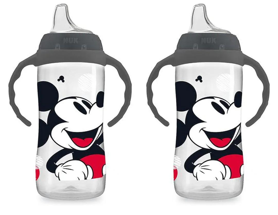 NUK Mickey Mouse Large Learner Cup 10oz 2pk – BPA Free, Spill Proof Sippy Cup