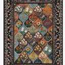 Bohemian Geometric Floral Runner Rug 2x3, Machine Washable, Soft Low Pile, Non-Slip Carpet for Laundry, Bedroom, Bathroom, Entryway | Black 