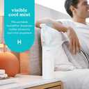 Homedics Portable Humidifier - Small Air Humidifiers for Bedroom, Plants, Office, Travel - Cool Mist Humidifiers, Color-Changing Accent Light, 2 Mist Settings, Matte White
