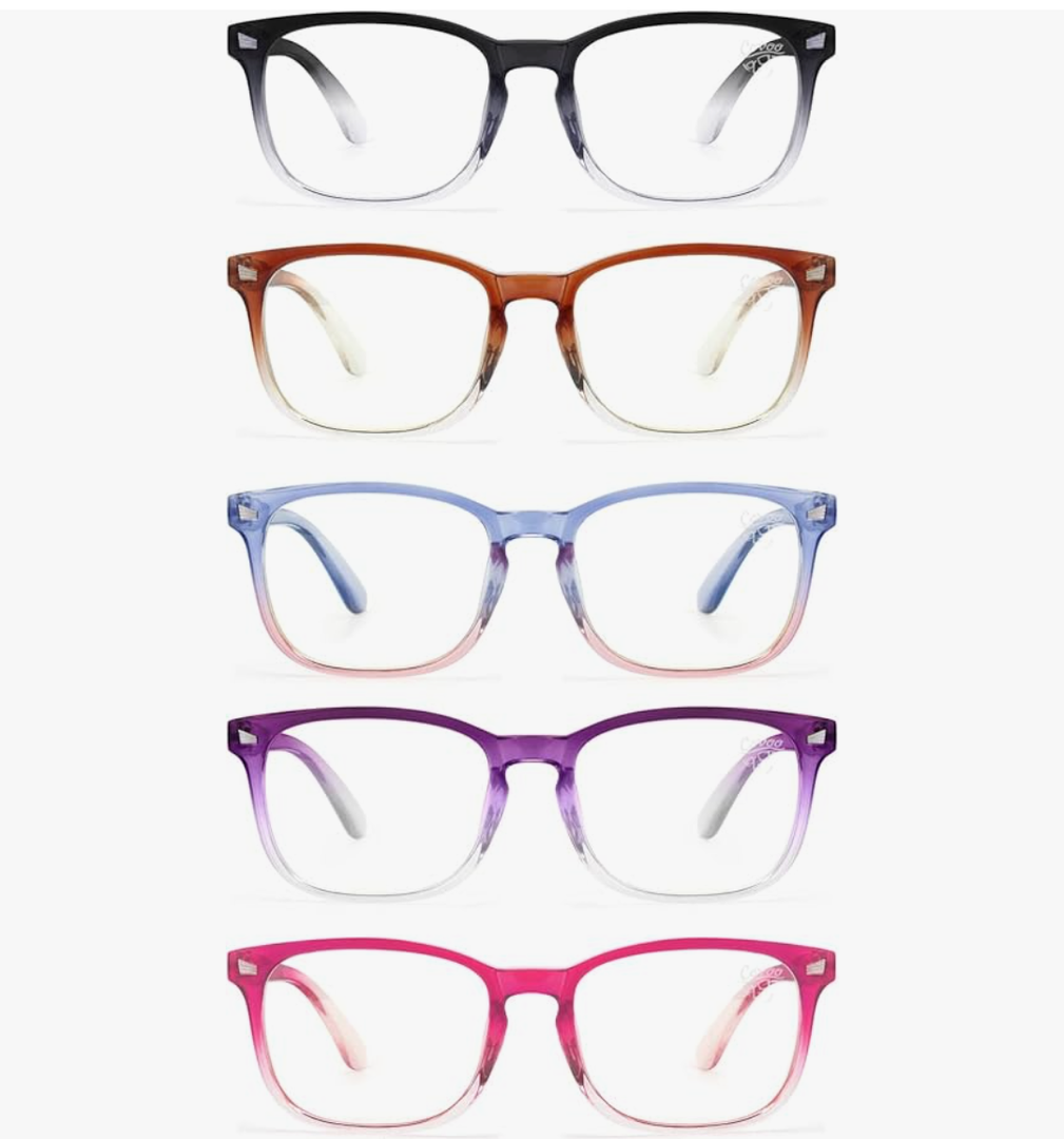 CCVOO Reading Glasses for Women/Men, Eyeglasses, Blue Light Readers for Women/Men, Computer Eye Glasses, Cheaters, +3.75