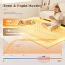 39 * 63'' Electric Heated Floor Mat, Indoor Graphene Floor Heating Mat Foot Warmer with Timer Fast Heating, Heated Rug Suitable for RV Living Room Bedroom, 110V