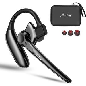 Wireless Bluetooth Headset with AI Noise Cancelling, 30Hrs Talk Time & Ultra Comfort - Hands-Free Earphones for Truck Drivers, Office, Home (V5.3)