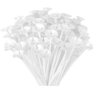 Balloon Sticks - 100Pcs Balloon Stick and Cup for Party Wedding (100Pack)