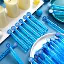 Shappy 60 Pcs Hanukkah Bubble Wands Bulk Mini Bubble Wands Party Favors Small Birthday Party Gift for Novelty Gifts (Blue)