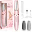 Glowelle Electric Foot Callus Remover, Electric Callus Remover for Foot, Rechargeable Portable Pedicure Tool Kit, Smooth Foot File Tools for Dead Hard Cracked Dry Skin, Foot Care for Women,Men Gift (Pink)