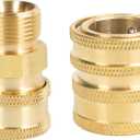 Pressure Washer Quick Connect Kit, Quick Disconnect Kit, M22 14mm Metric Male Thread Quick Connector, M22 to 3/8'' Quick Connect, 3/4" to Quick Release, 8 Pack