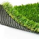 Premium Artificial Grass 4' x 6' Outdoor Rug, 1.38" Realistic Thick Turf for Garden, Yard, Fake Lawn, Dogs Synthetic Grass Mat, Rubber Backed with Drainage Holes, Customized Sizes