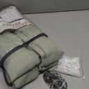 Sage Green Light Filtering Viral Sheer Curtains 90 Inches Long for Bedroom 2 Panels Set, Modern Pinch Pleated Flax Linen Window Drapes with Hooks Rings Ceiling Track 40 x 90 Inch Dining Room Curtain