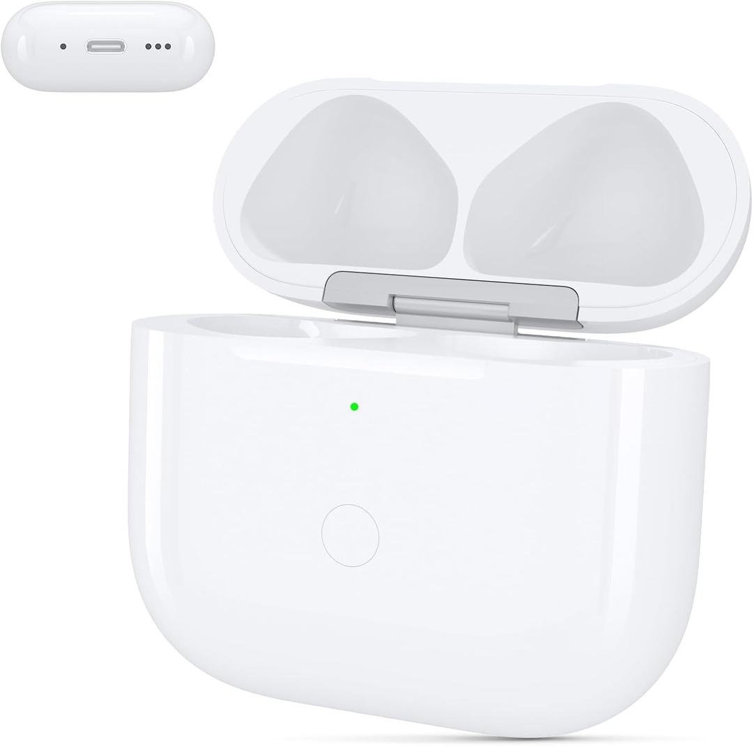 Replacement Charging Case for AirPods 4th Generation with Type-C Charging Port, Compatible with AirPod 4 Gen Charging Case, with Blue-Tooth Sync Button, No Earbuds (C-Port)