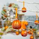 TBD Decor 36Pcs Fall Pumpkin Ornaments Mini Orange Pumpkin Ball Ornaments for Tree Fall Hanging Pumpkin Decorations for Thanksgiving Halloween Home Decor