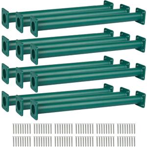 Barcaloo Swing Set Hardware 12 Pack Set Outdoor Monkey Bars for Backyard -16.5 inch Green Powder Coated Monkey Bar for Kids Indoor or Outdoor Playset Attachments