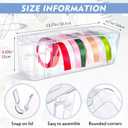 Ribbon Organizer Storage Craft Ribbon Holder Plastic Craft Room Organization for DIY Tape Sewing Spool Flower Shop Art Gift Wrapping Supplies (4 Pcs)