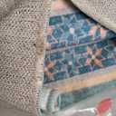 8x10 Area Rug - Washable Ultra-Thin Carpet Non-Slip Blue Yellow