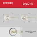 Kwikset Henley Interior Privacy Door Handle with Lock, Door Lever For Bathroom and Bedroom, Satin Nickel Reversible Keyless Turn Lock, with Microban Protection (1 Pack)