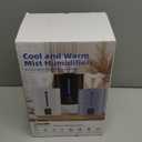 6L Humidifiers for Bedroom Large Room Home,Cool and Warm Humidifier for Baby and Plants Hot Mist Top Fill Desk Humidifier Oil Diffuser,Quiet,Auto Mode,360Nozzle-Midnight Black(2026 Upgraded)