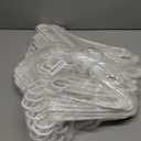 HOUSE DAY White Plastic Hangers 50 Pack, Plastic Clothes Hangers with Built-in Hooks, Durable and Strong Plastic Coat Hangers for Closet, Space Saving Clothing Hanger for Shirts, Coats, Skirt, Dress