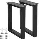 19 Inch Metal Coffee Table Legs Black, Heavy Duty Furniture Legs for DIY End Side Tables, Bench, Modern Desks, Night Stands, Sofa (H19 x W13.1, Black), 19" U Shape