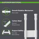 4 Sets Double RV Refrigerator Bars, 15.8-27.6 Inches Non-Slip Adjustable RV Fridge Tension Rods, for Camper Refrigerator, Kitchen, Bookshelf, Cupboard-White