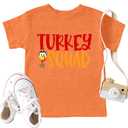 Thanksgiving Shirt Toddler Boys Girls Turkey Squad T-Shirt Kids Turkey Graphic Tee Tops Fall Clothes Size 100