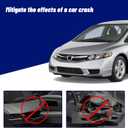 Replacement Parts Front Grille Grill Assembly Black Shell And Insert Compatible With Honda Civic 2009 2010 2011 Sedan