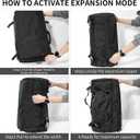 YOUMIAN Large Capacity For Travel Hiking Sports Carry On Backpack Durable Convertible Duffle Bag Laptop airplane (black, 60L-Large)