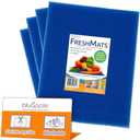 Bluapple FreshMats, Refrigerator Bin Liner, Fridge Drawer Mats, Crisper Life Extender Liner Keeps Produce Fresh Longer, Anti-Bruising, Helps Air Circulation, Washable & Reusable (4-Mats, 12x15, Blue)