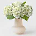 ZYTUYO 20 inches 4 Pcs Ivory White Real Touch Hydrangea Artificial Flowers Boho Lifelike Real Looking Latex Hydrangeas Flower with Long Stem for Home Decor Spring Table Centrepiece