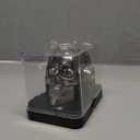 Skull Bluetooth Speaker Novelty Skeleton Unique Wireless Portable Speakers with Eyes Lights Halloween Decoration (Gray)