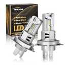 NOVCAPAR 2024 Newest H4/9003/HB2 LED Bulbs, Hi and Low Beam, 30000LM 1000% Brightness, 6500K Cool White, 150W with Cooling Fan, Plug-N-Play, 1:1 Mini Size, h4 led Fog Light Bulbs, Pack of 2