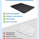 Dish Drying Mat for Kitchen Counter, 17"x31.5" Dish Drying Pad with Non-slip Rubber Backed, Hide Stain Anti Absorbent for Kitchen Counter, Drying Mat for Coffee Machine Dish Rack (Black)