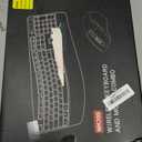 Wireless Keyboard and Mouse Combo, 2.4G Full Size Wave Keys Ergonomic Keyboard with Wrist Rest and 3-Level DPI Adjustable Wireless Ergonomic Mouse for Windows, Mac OS Desktop/Laptop/PC(Black)