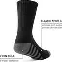 JOYNE 8 Pairs Mens Crew Work Cushion Socks Long Athletic Running Socks Workout Breathable Socks (Black)
